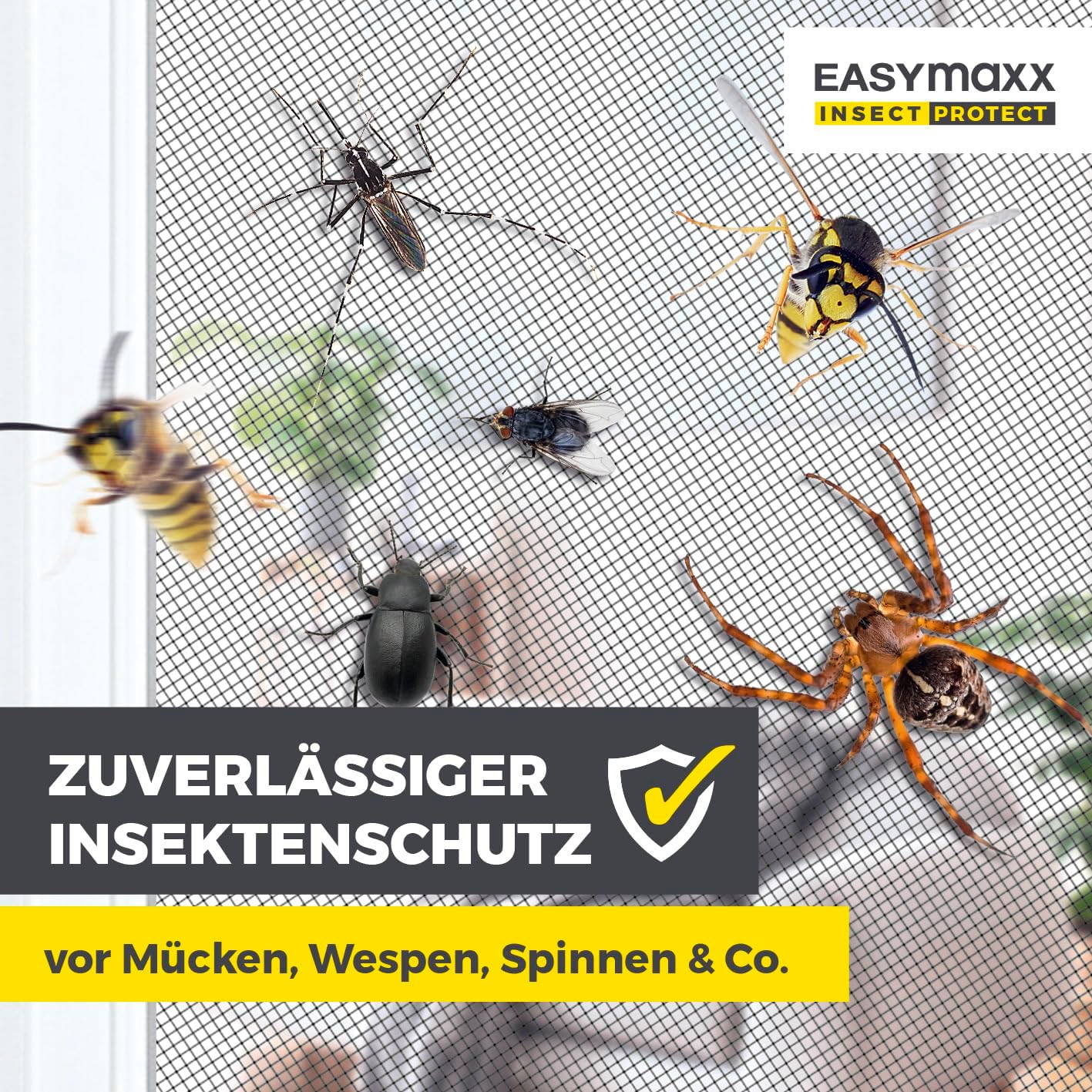 EASYmaxx Insect Protect Fliegengitter Balkontür | Teleskop Fliegengitter Tür mit integriertem Netz | Insektenschutz Balkontür ohne Zuschneiden | Ohne Bohren | max. ca. 122 x 285 cm — Ansicht 4